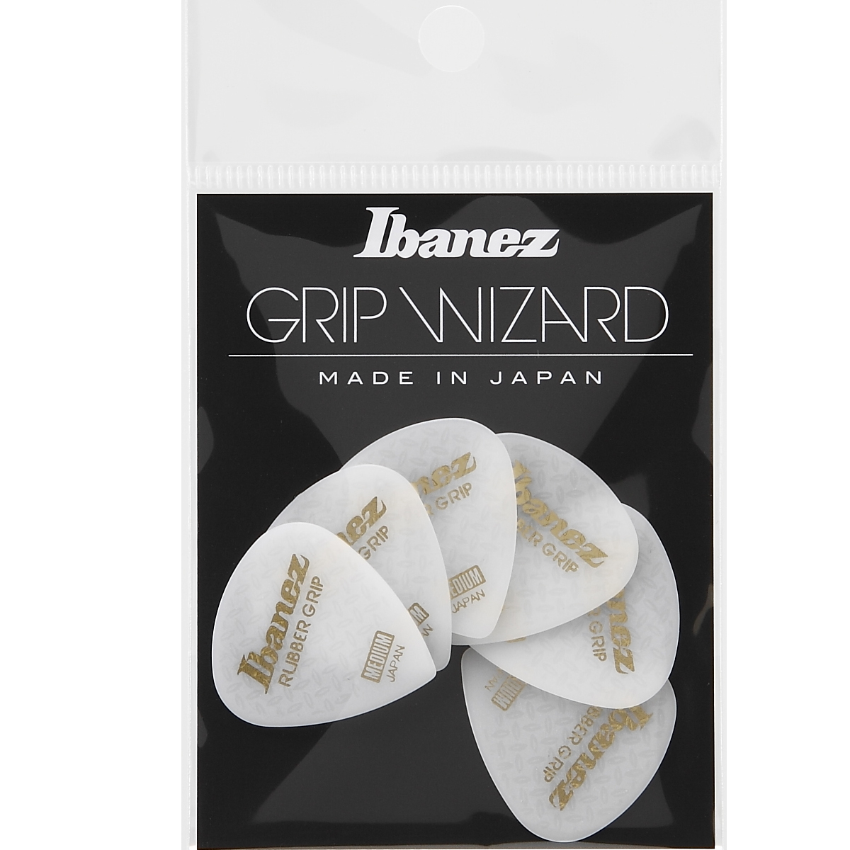 IBANEZ Grip Wizard Series Rubber Grip Flat Pick - PPA16MRG-WH
