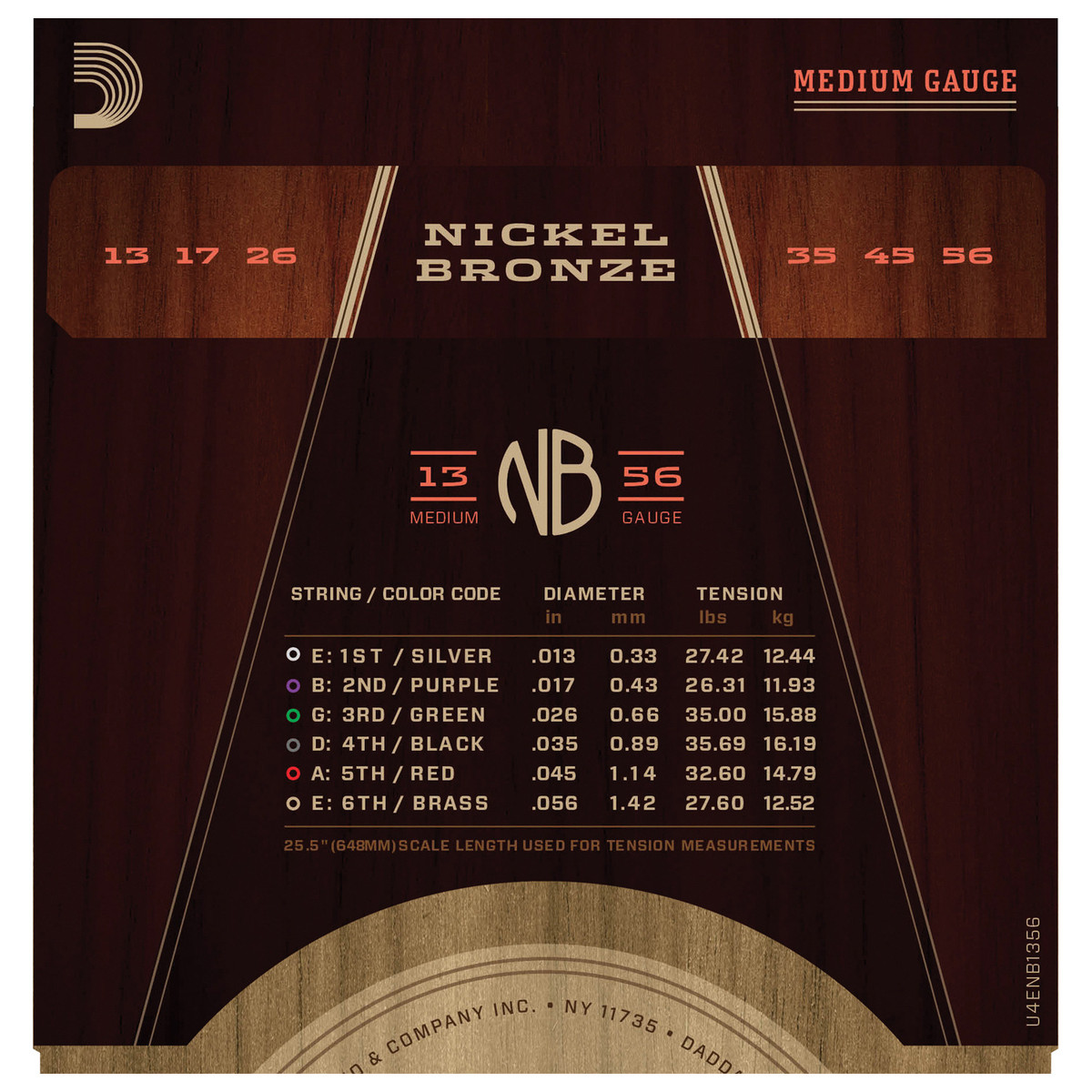 Daddario NB1356 Nickel Bronze Set