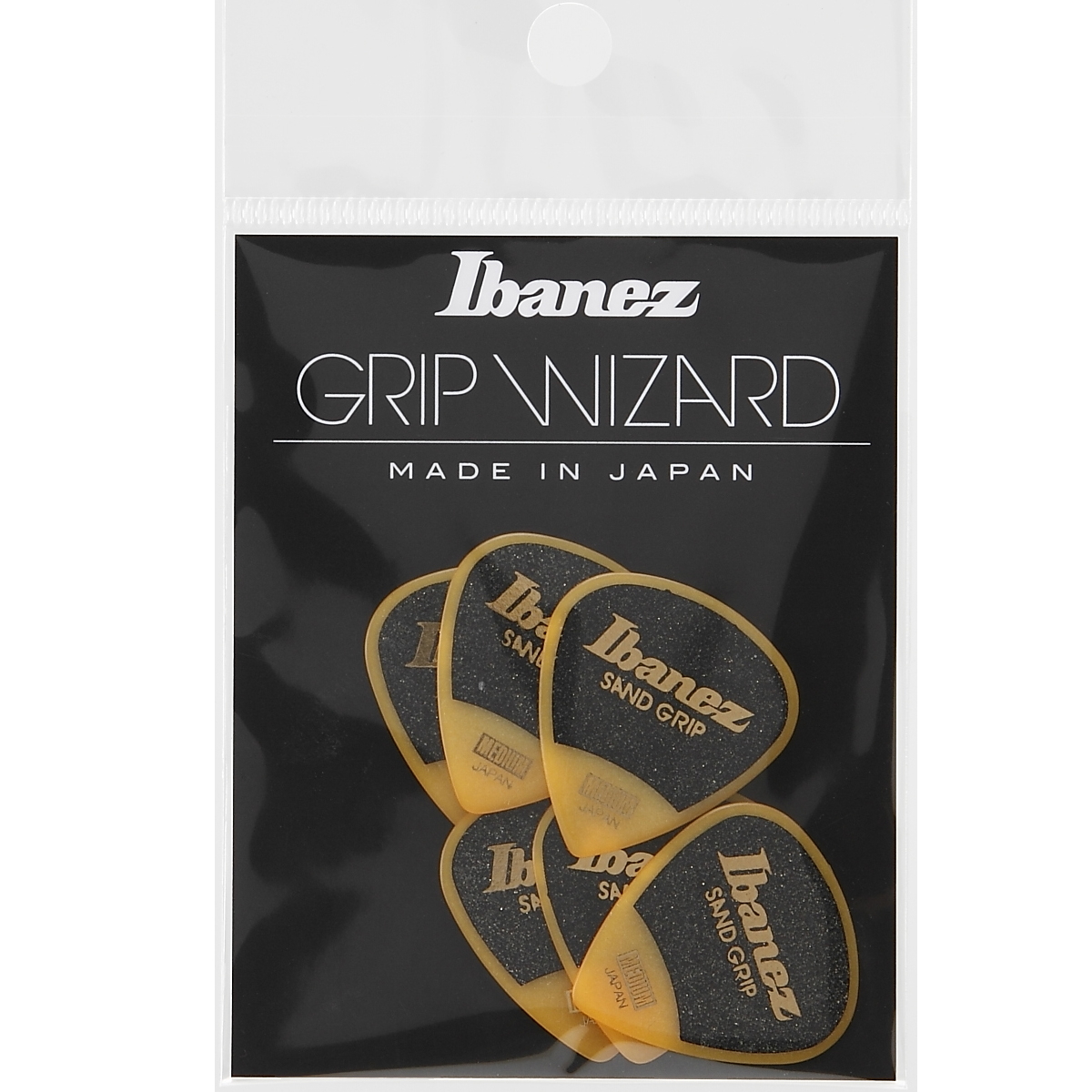 Ibanez Grip Wizard Series Sand Grip Flat Pick - PPA16MSG-YE
