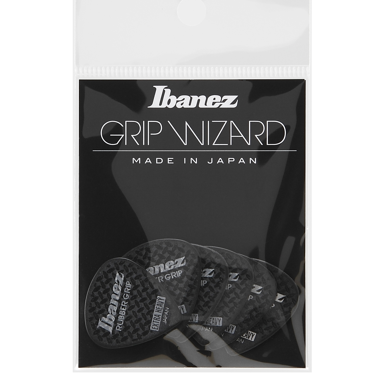 IBANEZ Grip Wizard Series Rubber Grip Flat Pick - PPA16XRG-BK