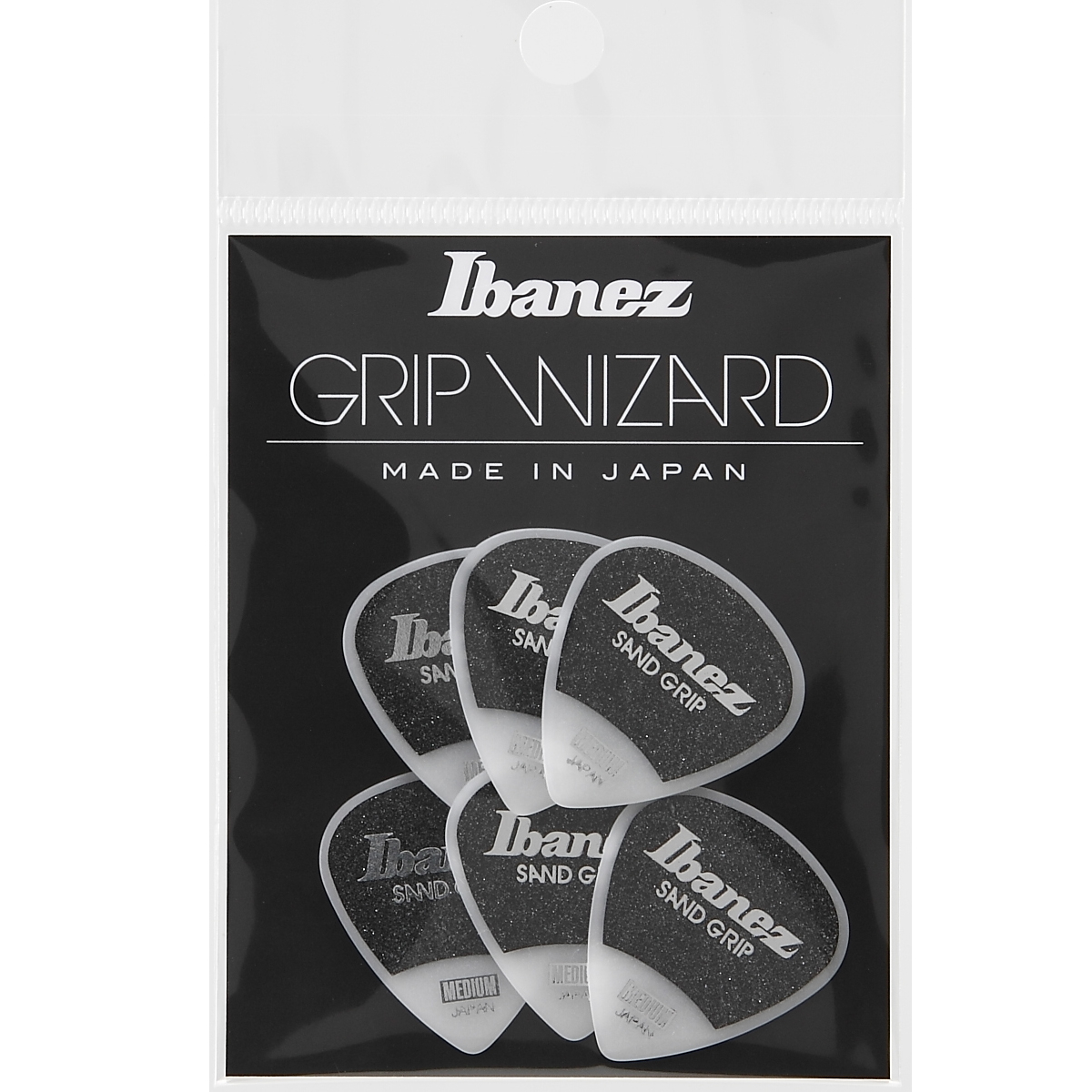 Ibanez Grip Wizard Series Sand Grip Flat Pick - PPA16MSG-WH