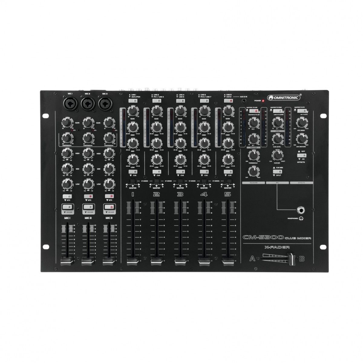 Omnitronic CM-5300 5Kanal 19Zoll Club-Mixer