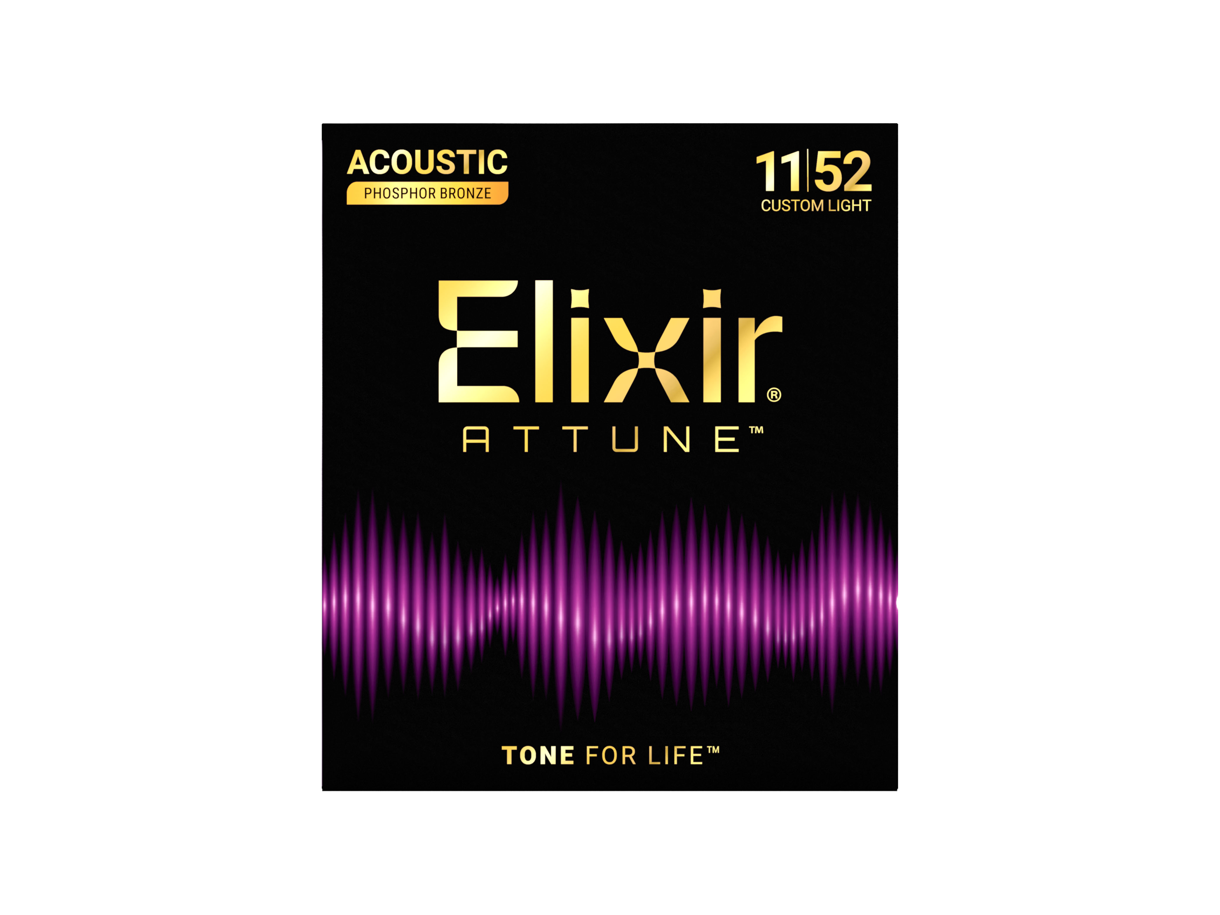 Elixir Attune 21027 Phosphor Bronze 11-52
