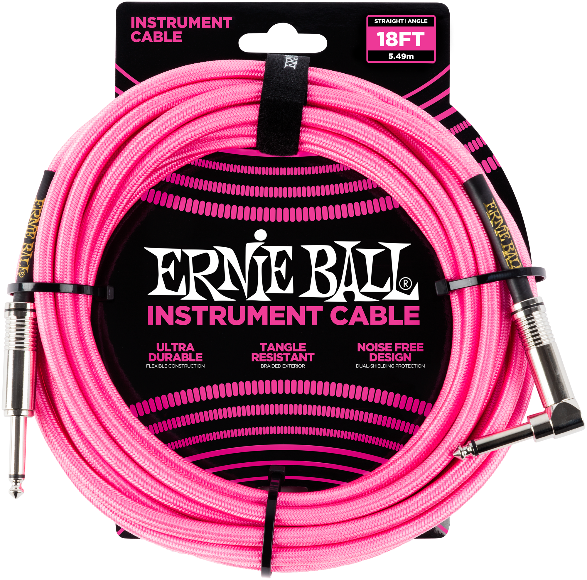 Ernie Ball Instrument Cable Neon Pink 6