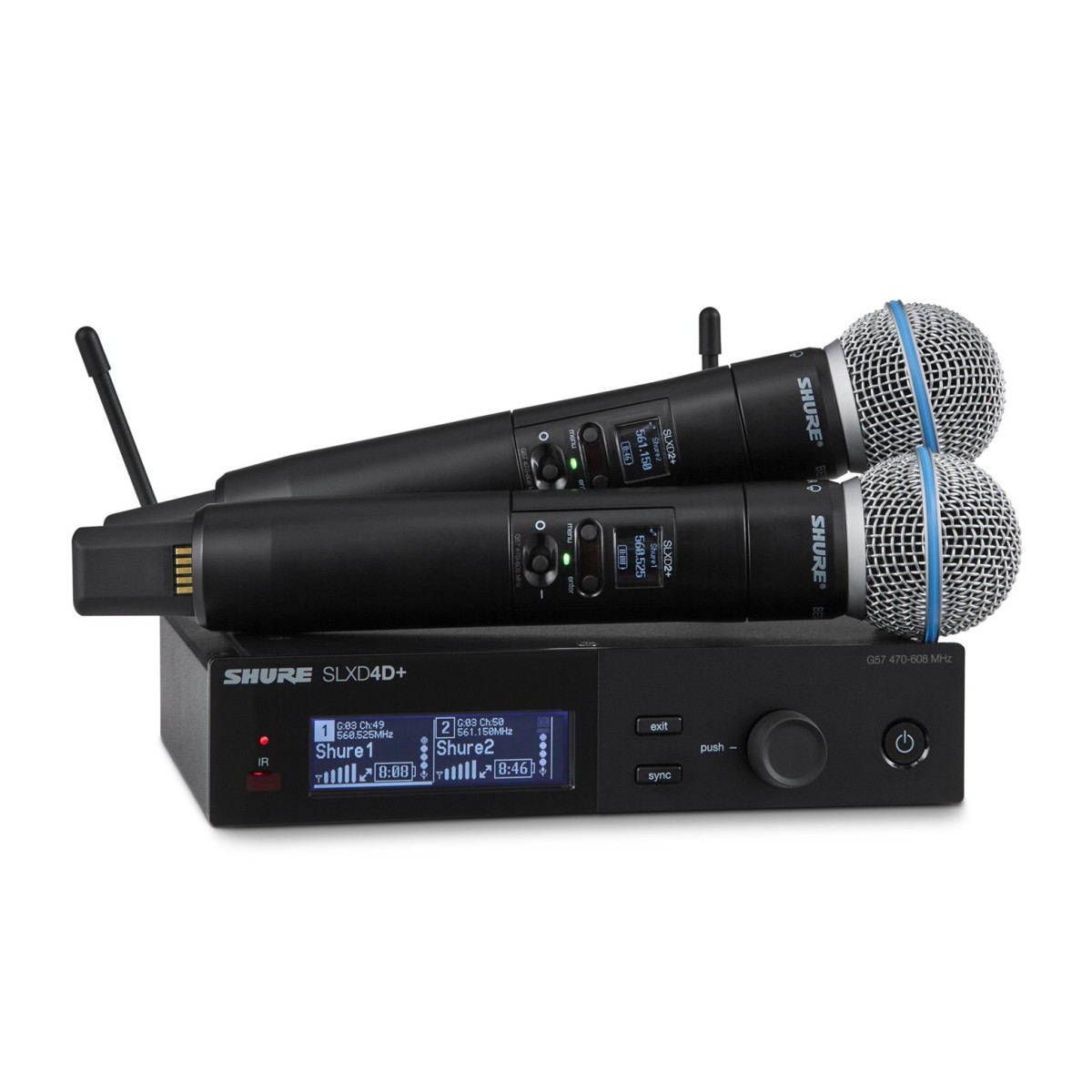 Shure SLXD24D+ Beta58-K55=606-694 MHz