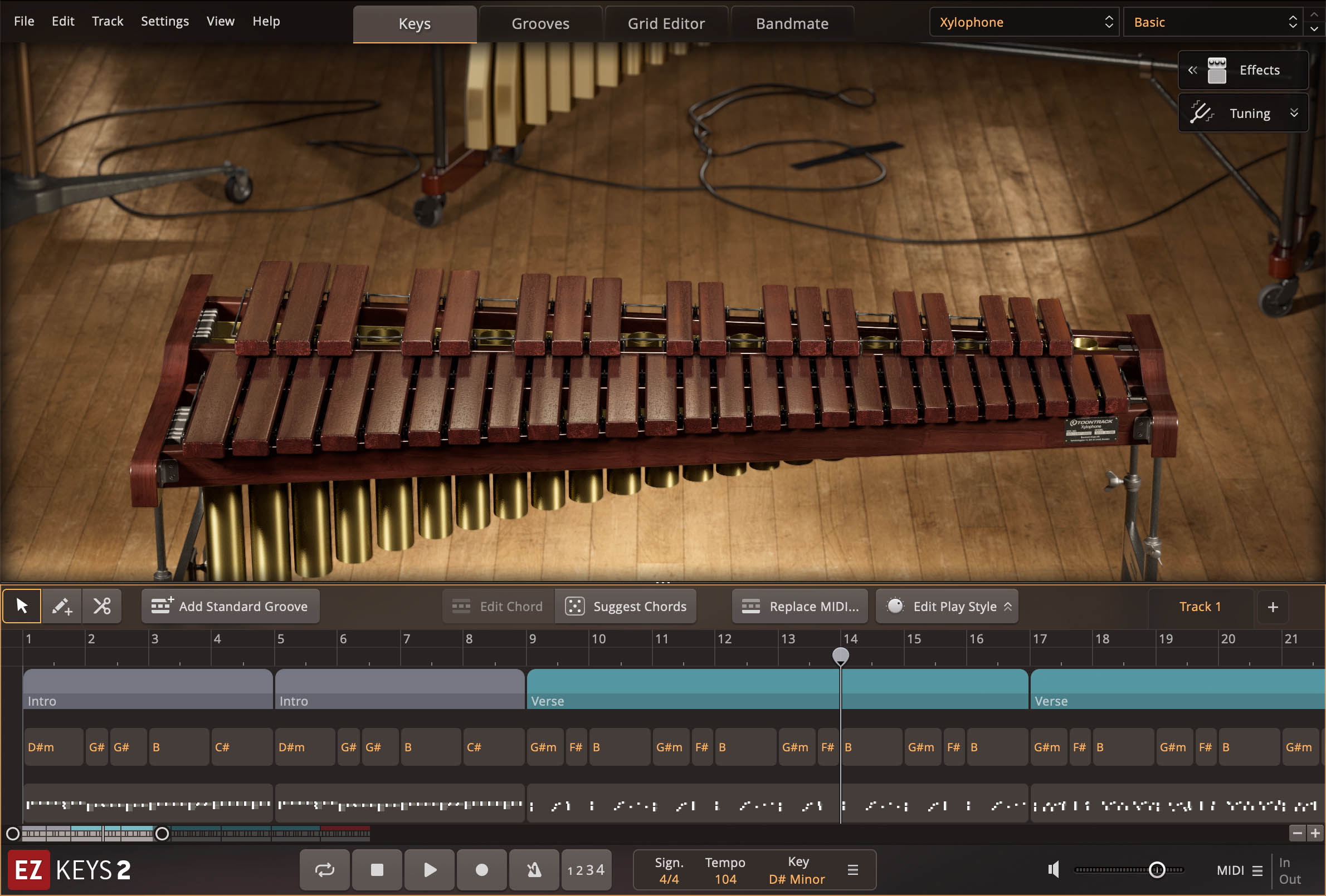 TOONTRACK Melodic Percussion - Wood EKX - Xylophone Screenshot