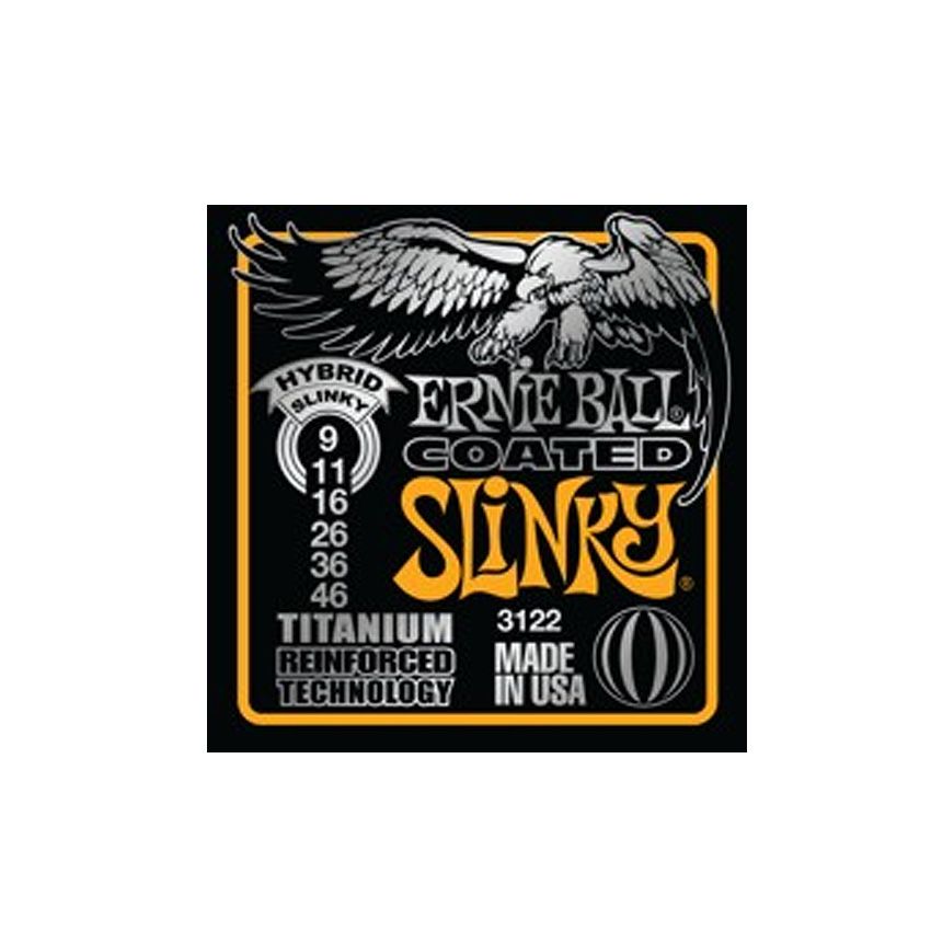Ernie Ball 3122 Hybrid Slinky Coated Titanium