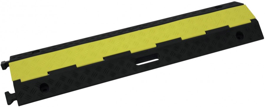 eurolite KB-2 Kabelbrücke 2Kanäle 1010x240x45mm schwarz/gelb