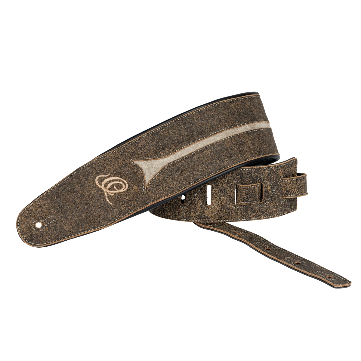 Ortega OSBS-3 Leder Bassgurt Desert Stone extra lang