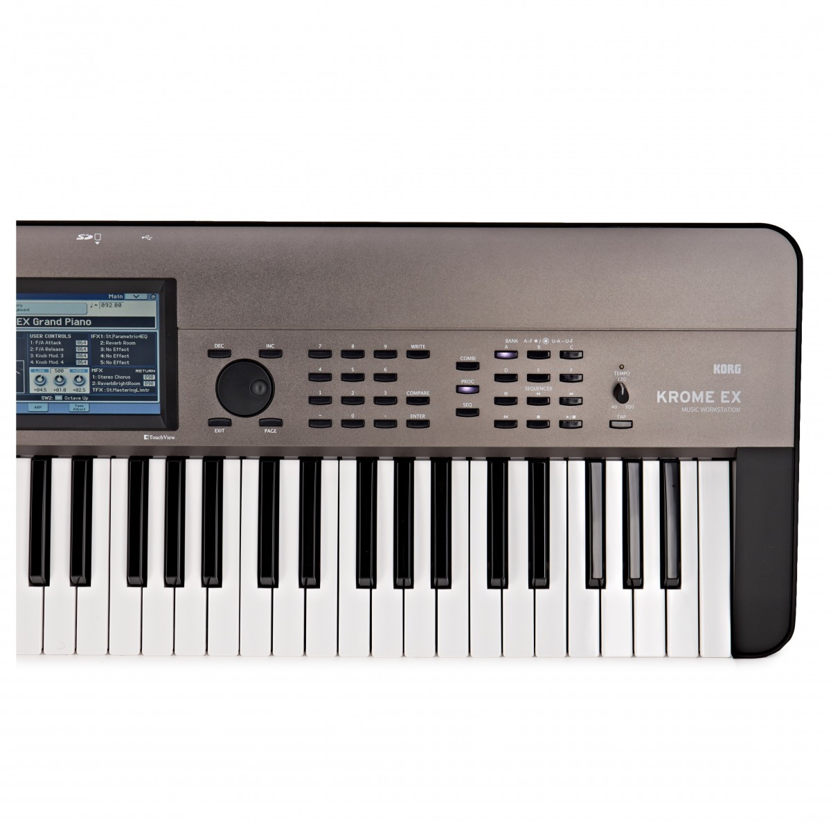 Korg Krome EX 61 mit geöffneter OVP