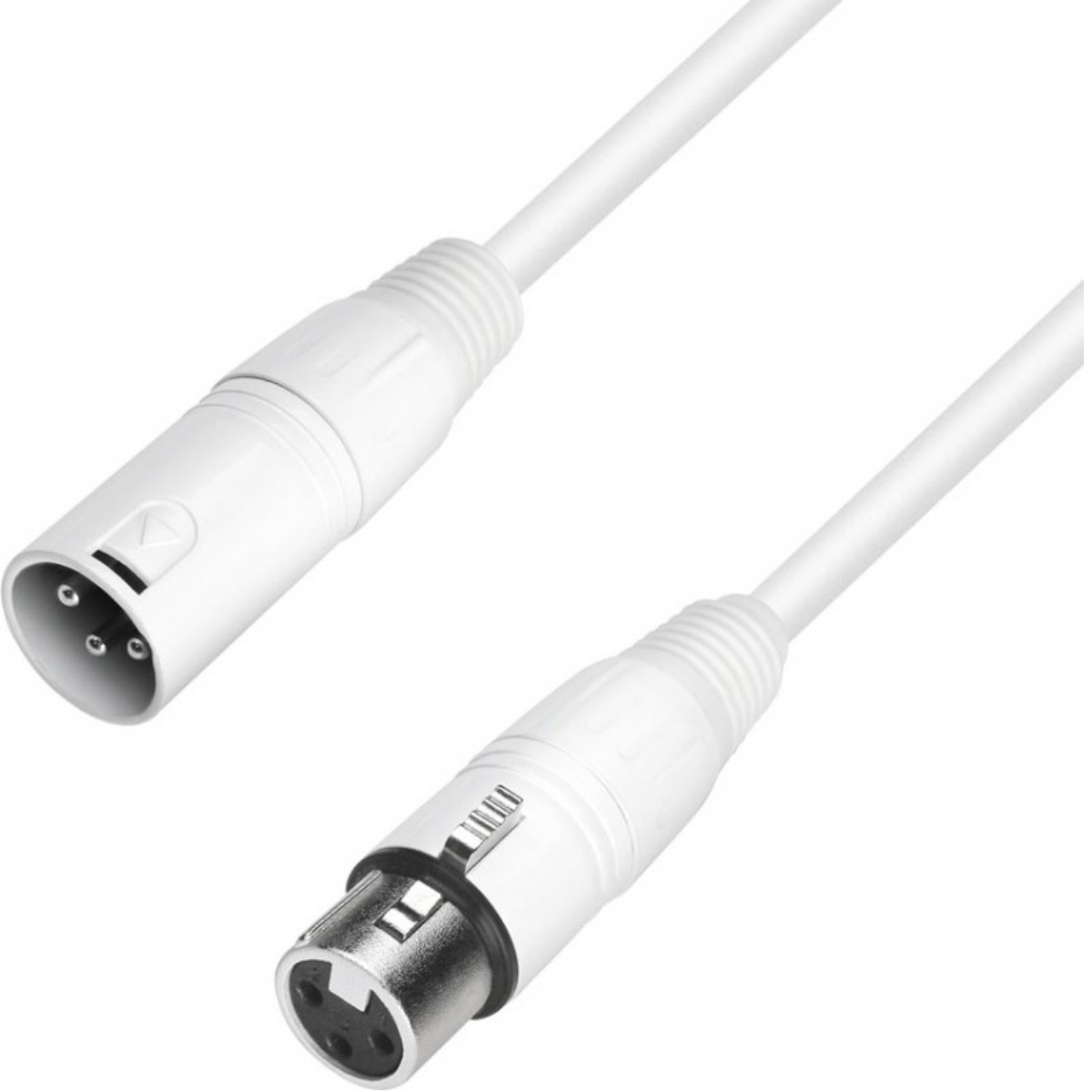 Adam Hall Cables K4MMF0250-SNOW 2,5m Mikrofonkabel weiß