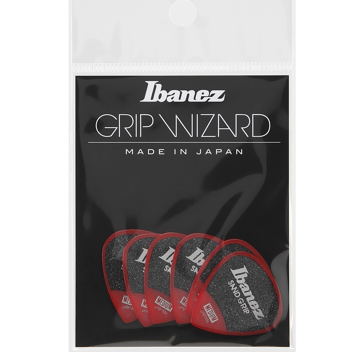 IBANEZ Grip Wizard Series Sand Grip Flat Pick - PPA16MSG-RD