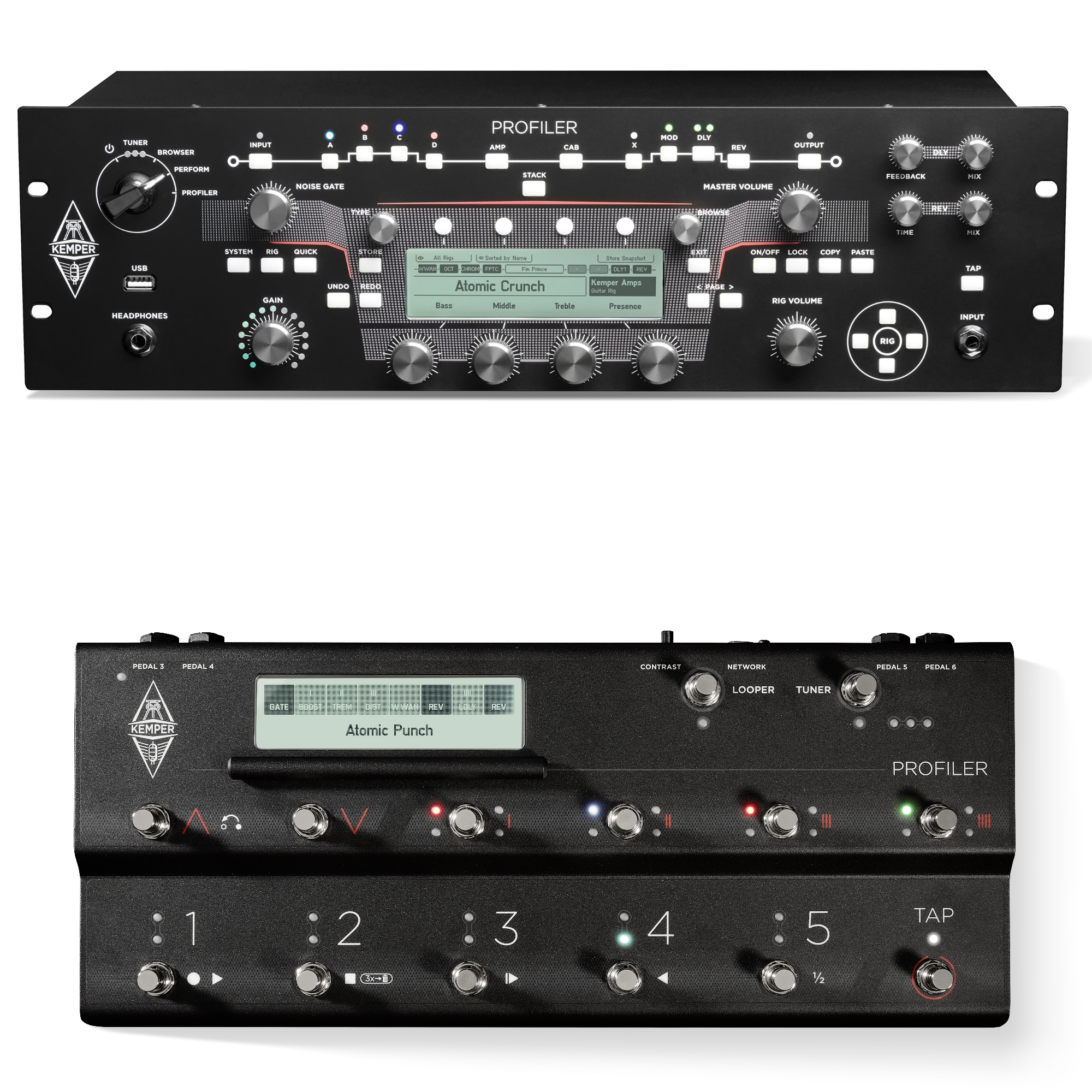 Kemper Profiling Amplifier Rack MK 2 Black + Remote MK 2