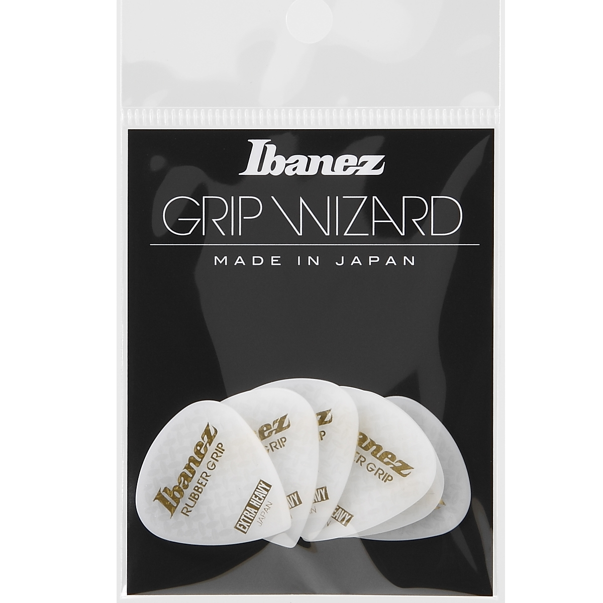 IBANEZ Grip Wizard Series Rubber Grip Flat Pick - PPA16XRG-WH