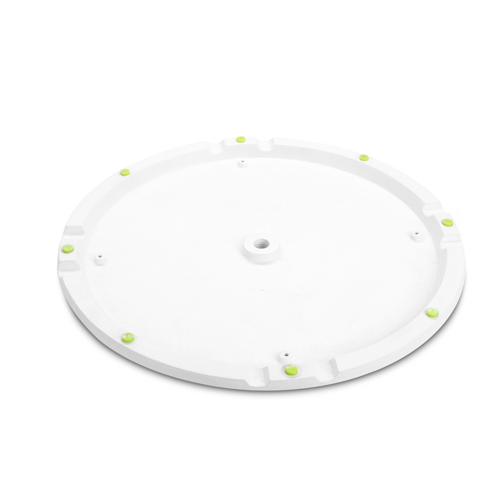 Gravity WB123W weiß Rundfuß Guß 9kg, ohne VARIWEIGHT® Gewichtsscheibe, mit M20, Rundsockel für Boxenstativ