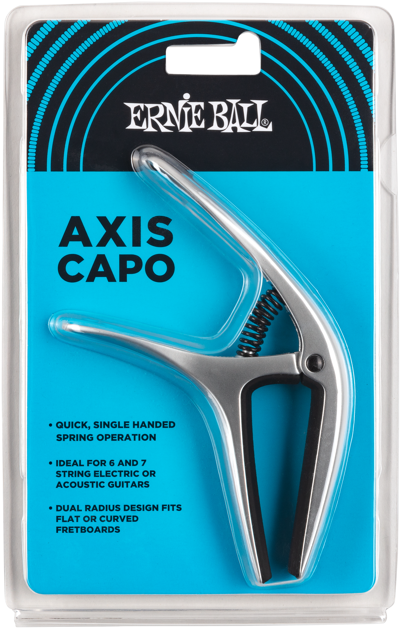 Ernie Ball 9601 Axis Capo Silver