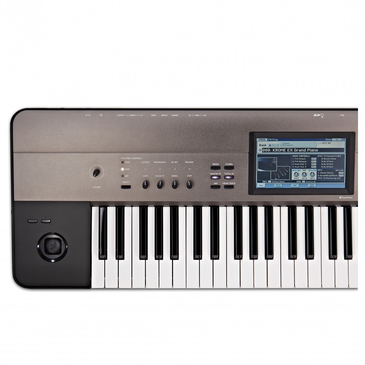 Korg Krome EX 61 mit geöffneter OVP