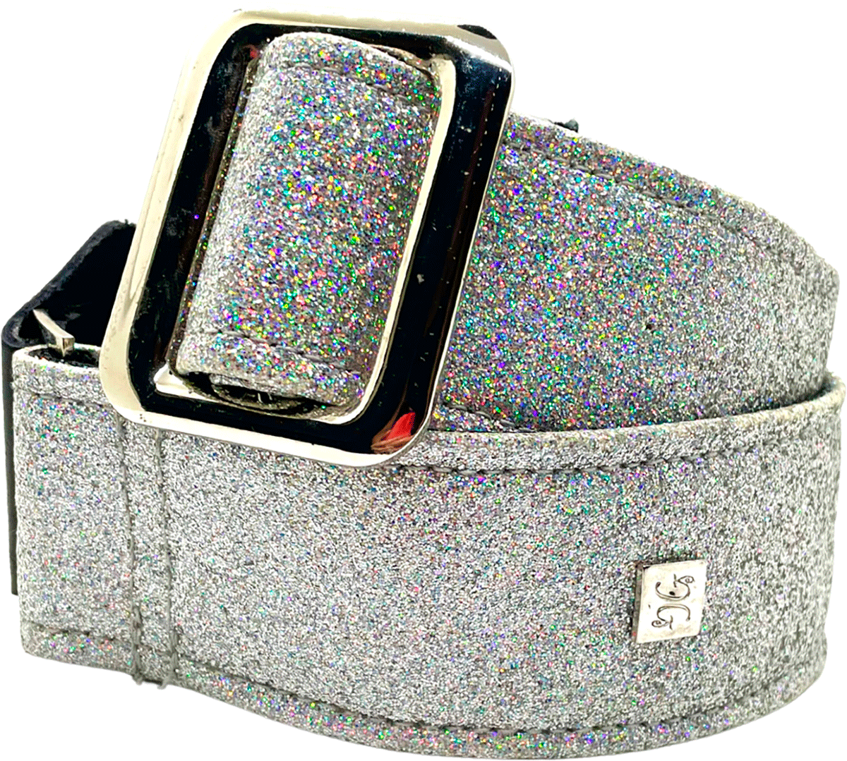 Get'm Get'm Gorgi Glitter Silver Hologram Gurt