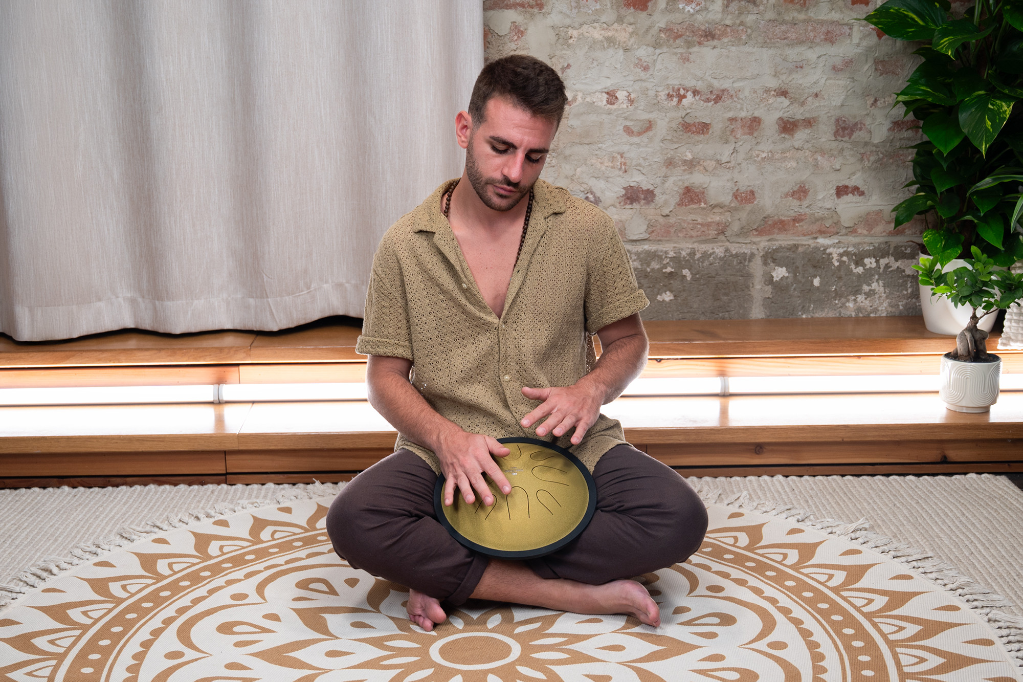 Meinl CSTD3G Sonic Energy 10" Compact Steel Tongue Drum, D Moll, 8 Notes, 432 Hz