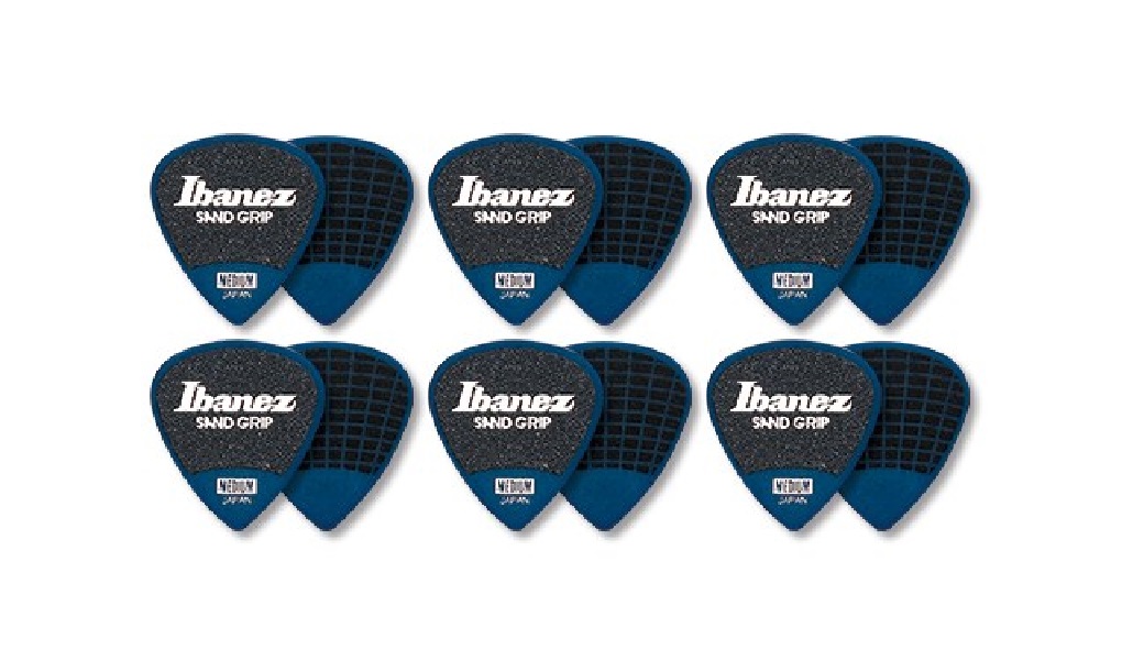 Ibanez PPA16HSG-DB Flat Pick Sand Grip blau 6 Stück