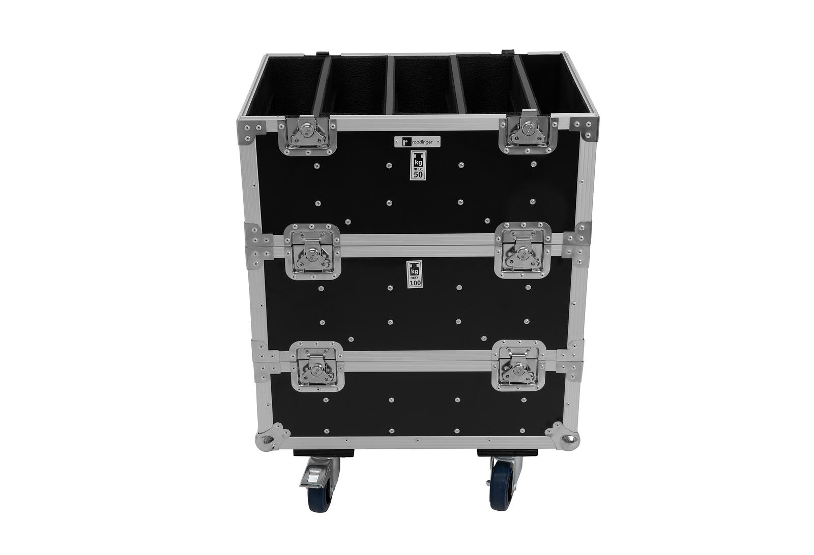 Roadinger Flightcase 8x IP PIX Strobe RGB CW+WW mit Rollen