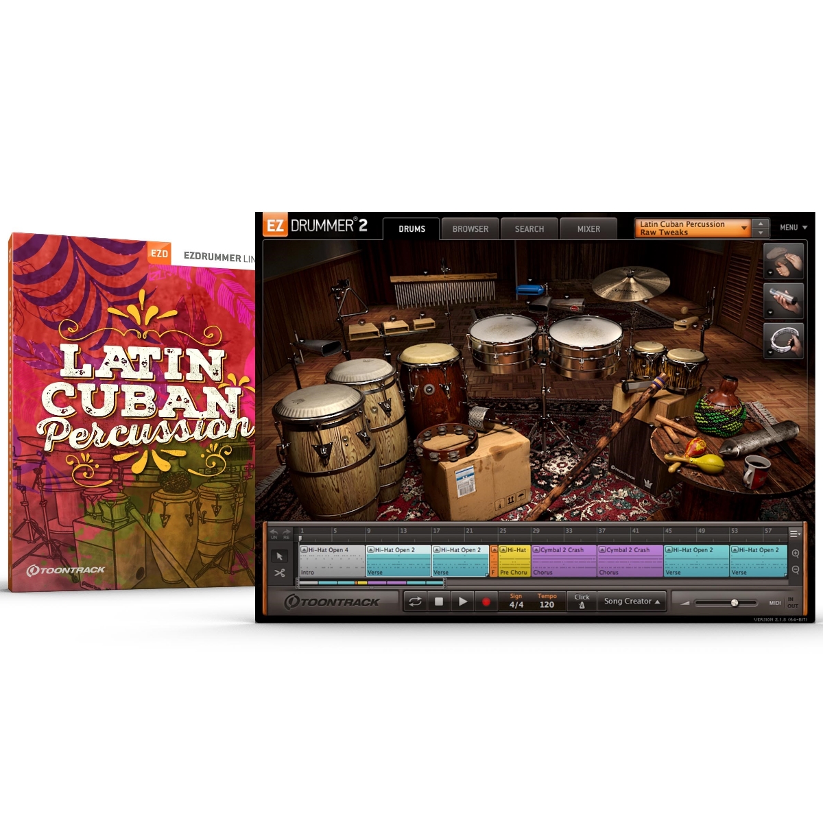 Toontrack EZX Latin Cuban Percussion