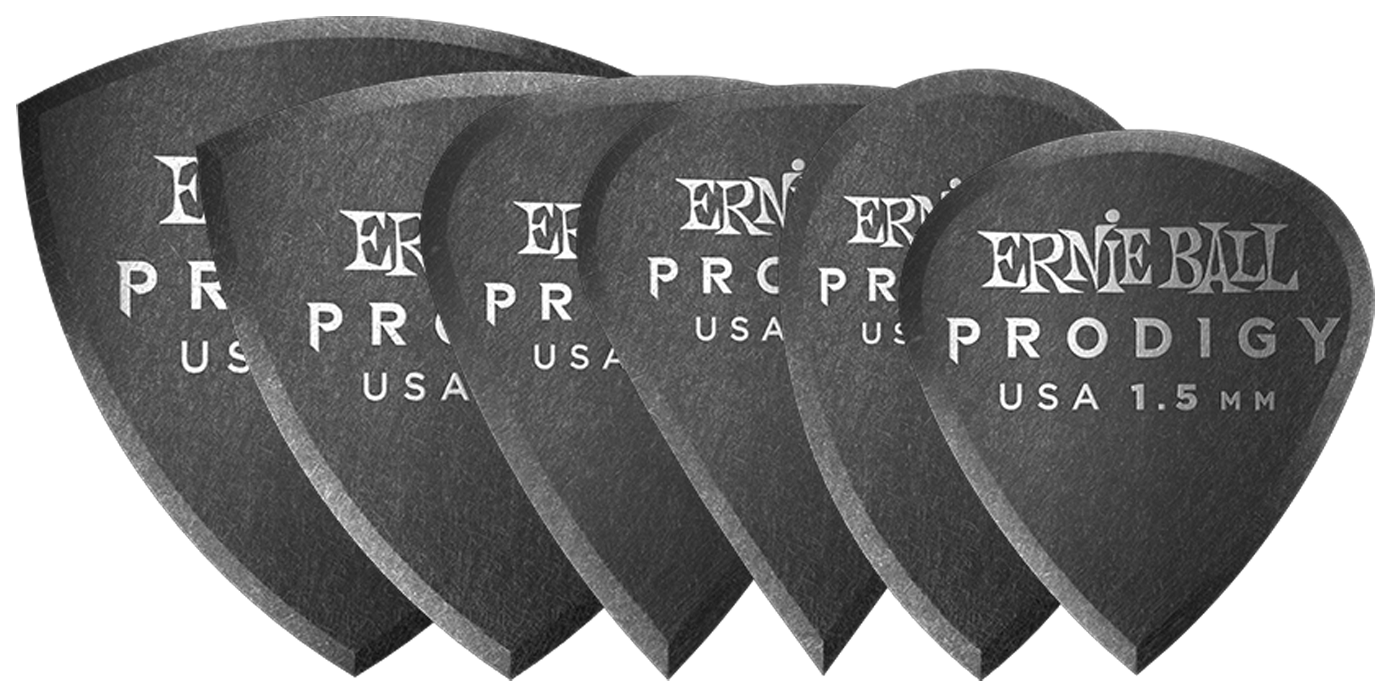 Ernie Ball Plektren Prodigy Multipack 1,50mm schwarz
