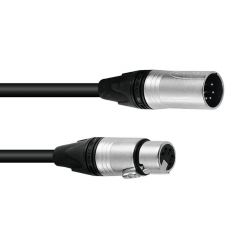PSSO DMX Kabel XLR 5pol 10m schwarz mit Neutrik NC3MXX/NC3FXX