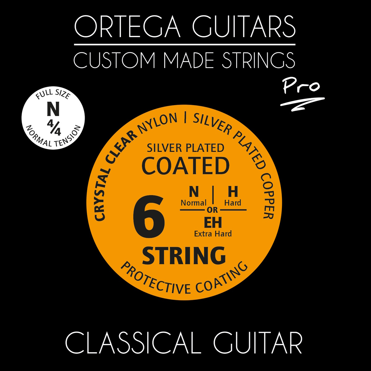 Ortega NYP44N Custom Made "Pro" Saiten für Klassikgitarre