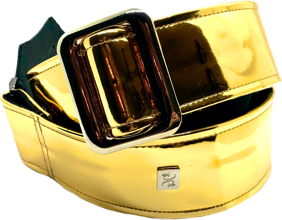 Get'm Get'm Mirror Reflective Gold Gurt