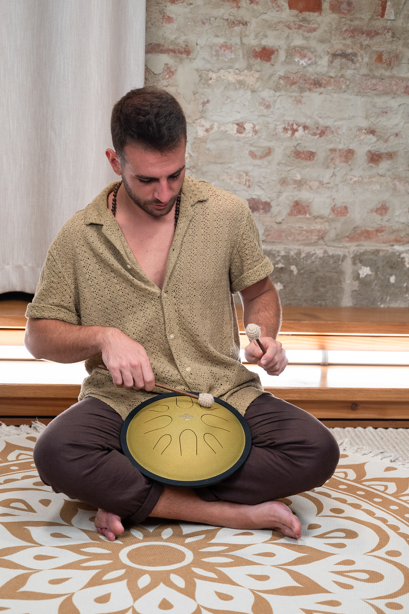 Meinl CSTD3G Sonic Energy 10" Compact Steel Tongue Drum, D Moll, 8 Notes, 432 Hz