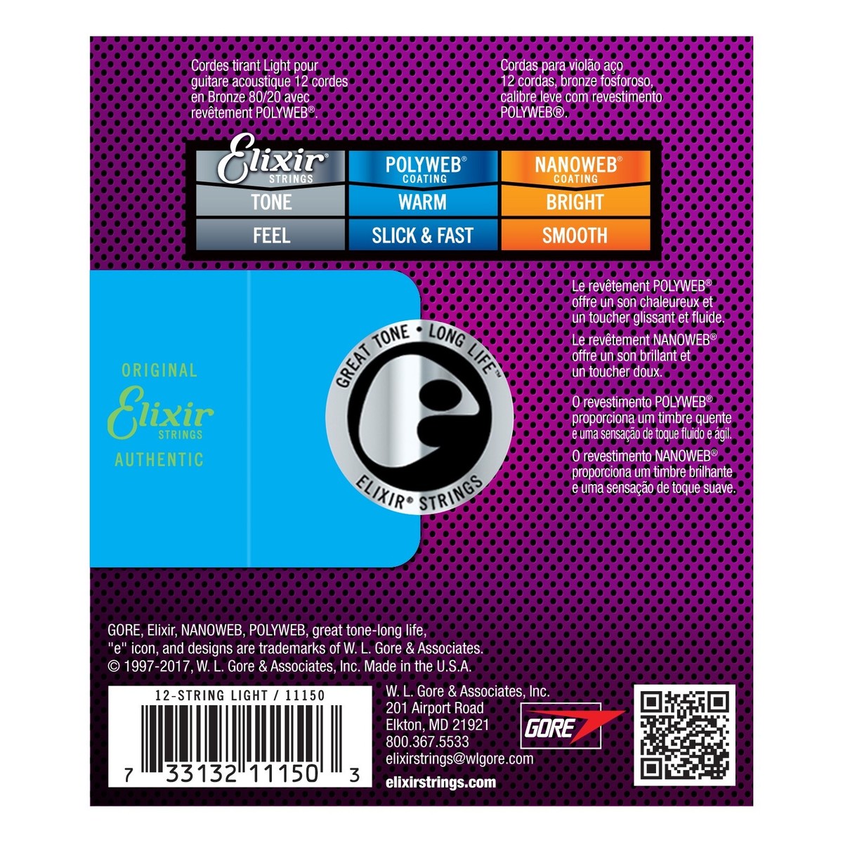 Elixir Polyweb Bronze 12-Str 010/047