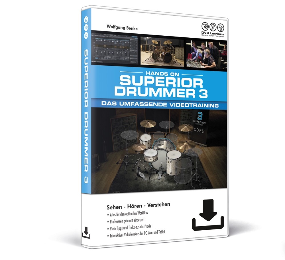DVD Lernkurs Hands on Superior Drummer 3 (Download)